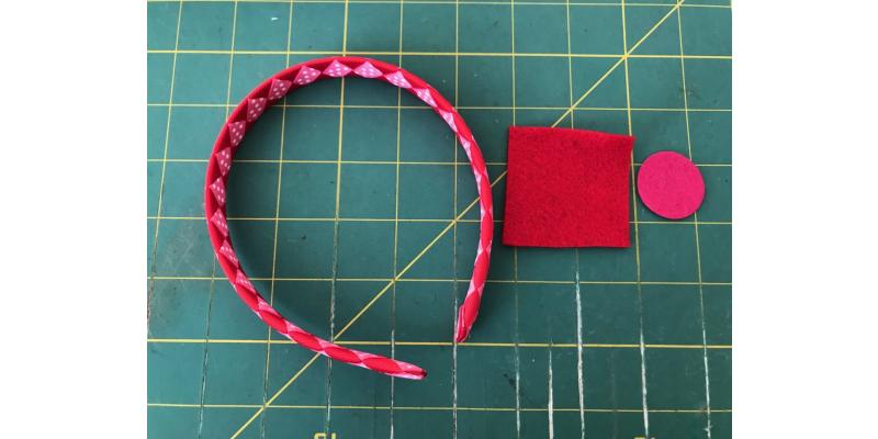 Valentine's Embellished Woven Ribbon Headband
