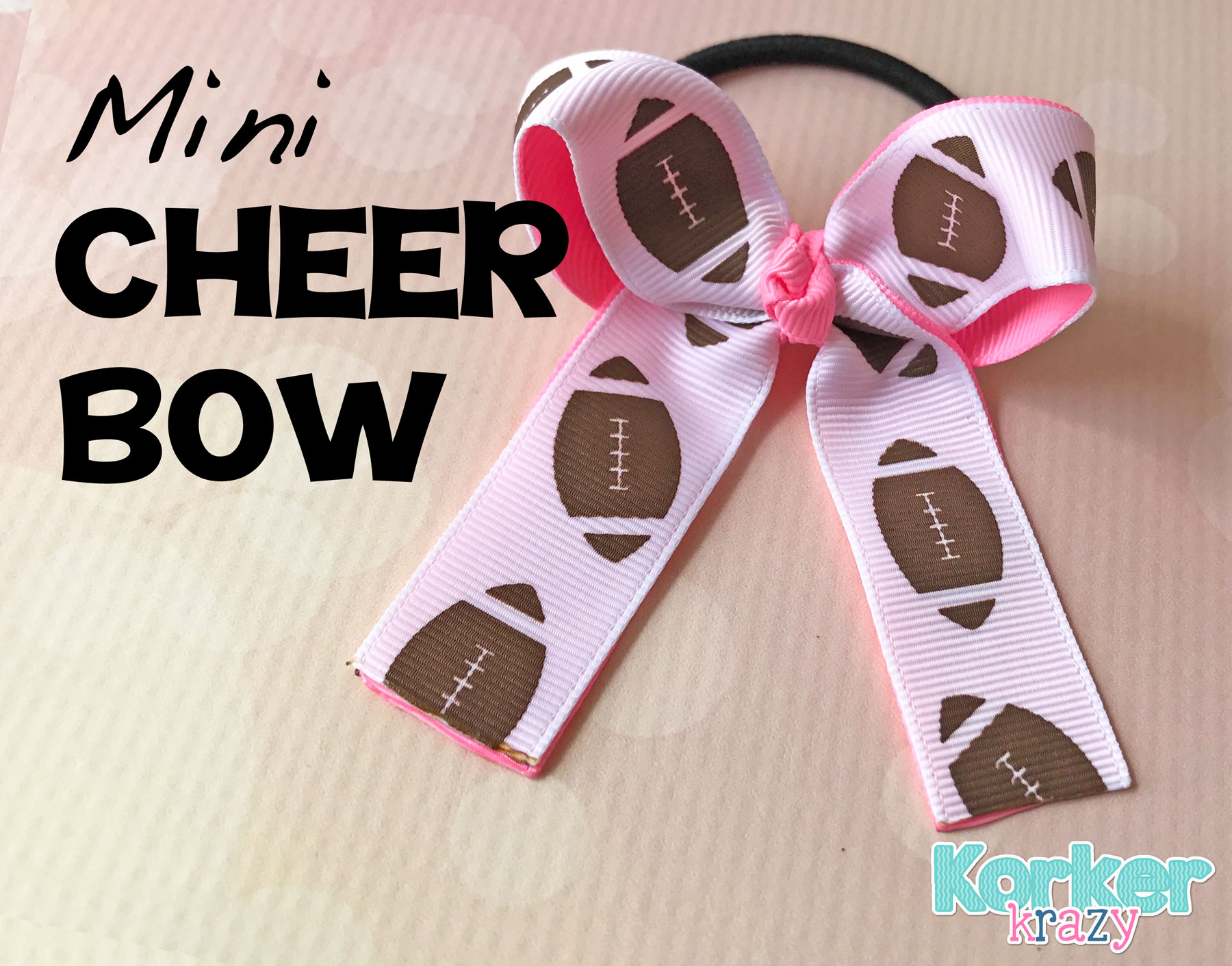 Make your own mini cheer hair-bow