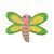 Green Dragonfly Flatback Resin Embellishment