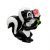 Skunk with Flowers Flatback Resin Embellishment