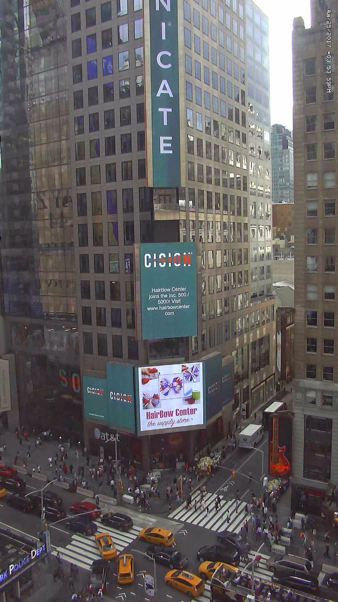 HBC displayed on Times Square mega-screen